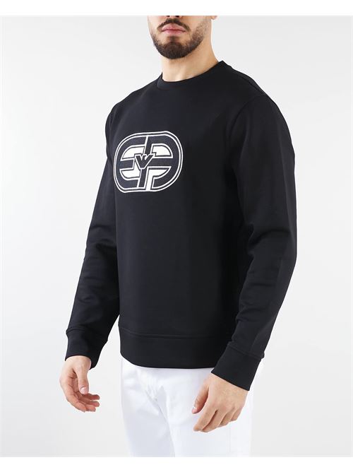 Jersey stretch sweatshirt with relief logo print Emporio Armani EMPORIO ARMANI |  | 3R1MDB1JHSZ999